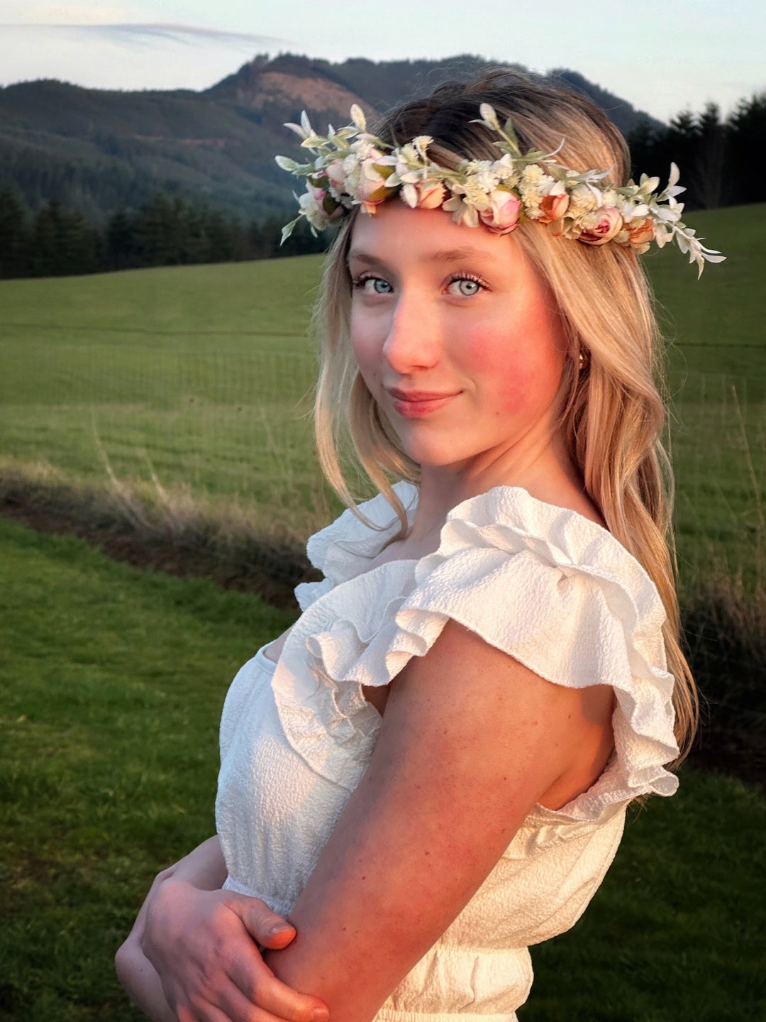 Mikado Flower Headband in Cream main image 1
