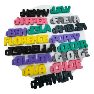 Personalized 3D Printed Keychain: School Bag Tag, Party Favor