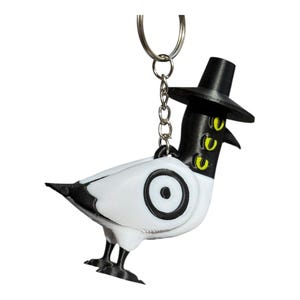 Crow Keychain – Inspired by KPop Demon Hunters, Gothic Bird Bag Charm, Spooky Cute Collectible, Dark Academia Gift