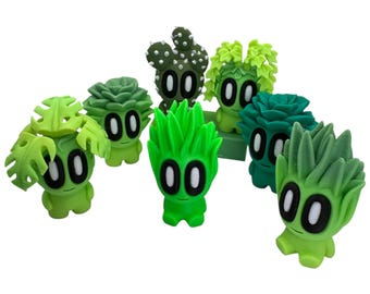 3D gedruckte Pflanzenklecks Figur: Kawaii Gartendekoration