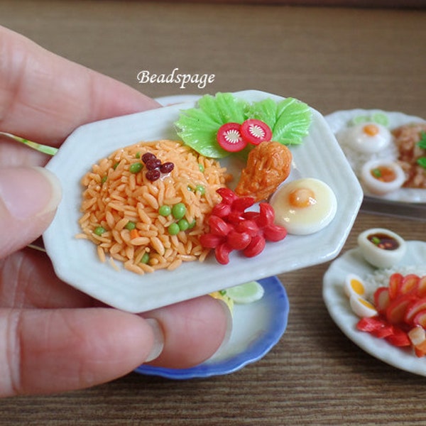 1/6 Scale Miniature Food Rice Noodles Meals FOR Barbie Blythe Fashion-Royalty Dal Pullip Doll Food Playscale Diorama, Magnet