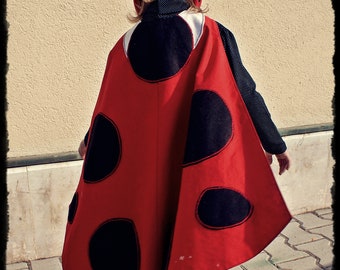 Lady Bug Cape PDF pattern