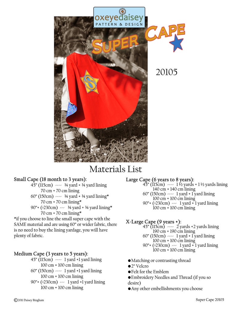 Super Cape PDF Pattern image 4