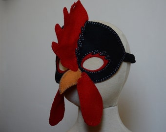 Hen and Rooster Mask PDF Pattern