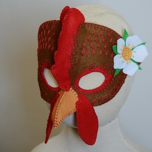 Hen and Rooster Mask PDF Pattern