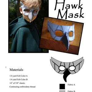 Hawk Mask PDF Pattern image 5