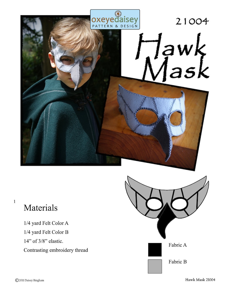 Hawk Mask PDF Pattern image 5