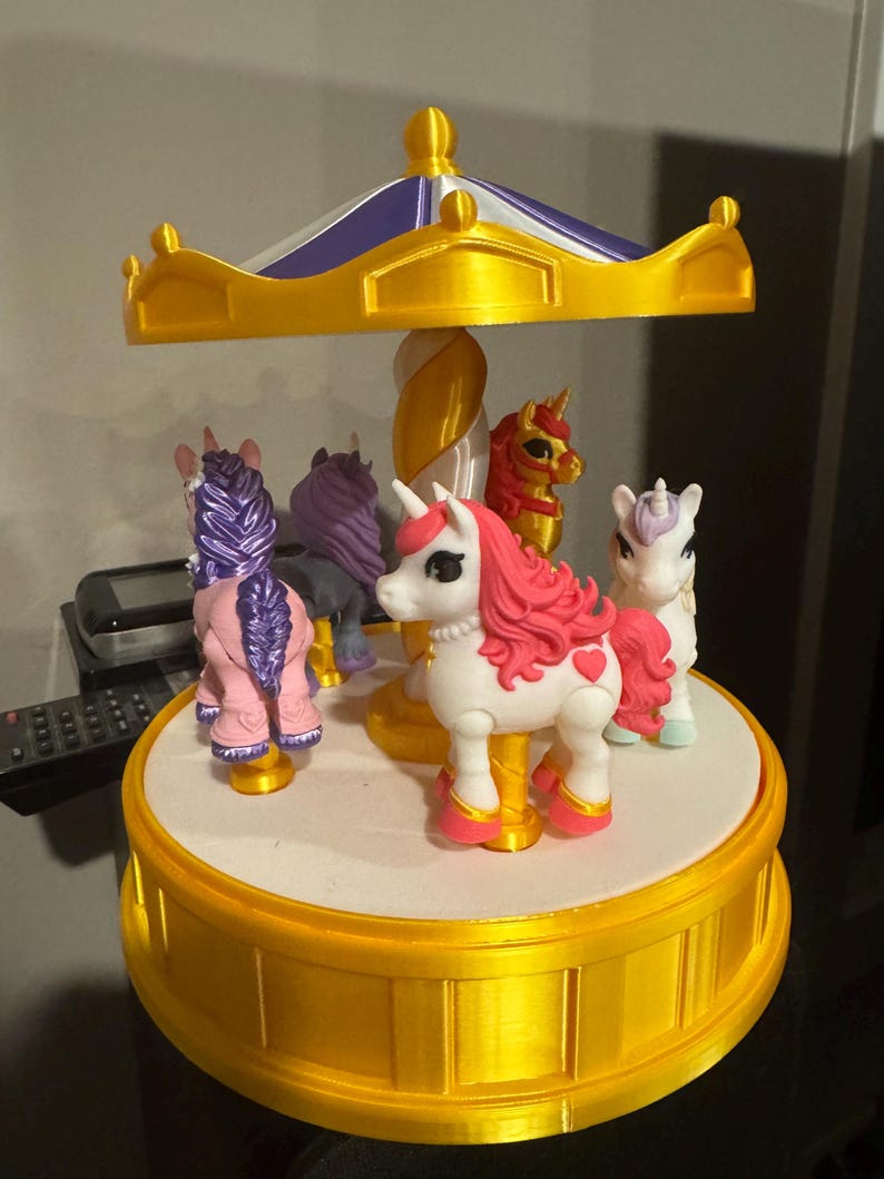 Rotating Carousel Display Enchanting Unicorn Carousel Master Set | Rotating Magical Display With ...