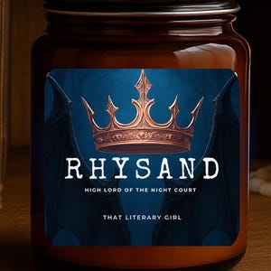 Rhysand Candle | Acotar, acomaf, Book Lover Candle, Thorns and Roses Literary Candle, Book Inspired Candle, Book Candle Scent | Feysand