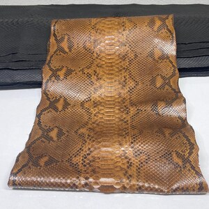 Echte Python-Lederhaut - Natürliche braune Schlangenhaut, exotische Lederversorgung