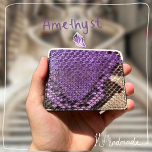 Handgefertigte Python Leder Brieftasche – Schlanker Kartenhalter – Exotische Schlangenleder Bifold Brieftasche – Minimalistische Brieftasche – Geschenk für Sie, Ihn, Vater, Mutter