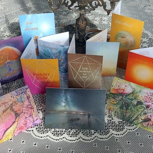 Geschenk 5 Gedichtkarten nach eigener Wahl Channlings Besondere Karten