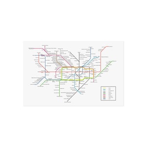 Mapa del metro de Gerry Anderson, tamaño A3