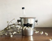 Vintage French Champagne Bucket vintage wine bucket vintage ice bucket vintage metal bucket Louis Massing vintage wine cooler