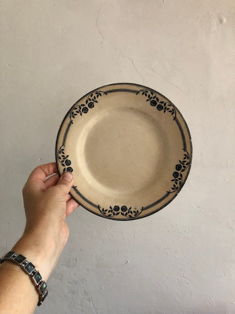 Vintage French Transferware vintage bowl vintage pottery vintage ceramics vintage crockery vintage earthenware