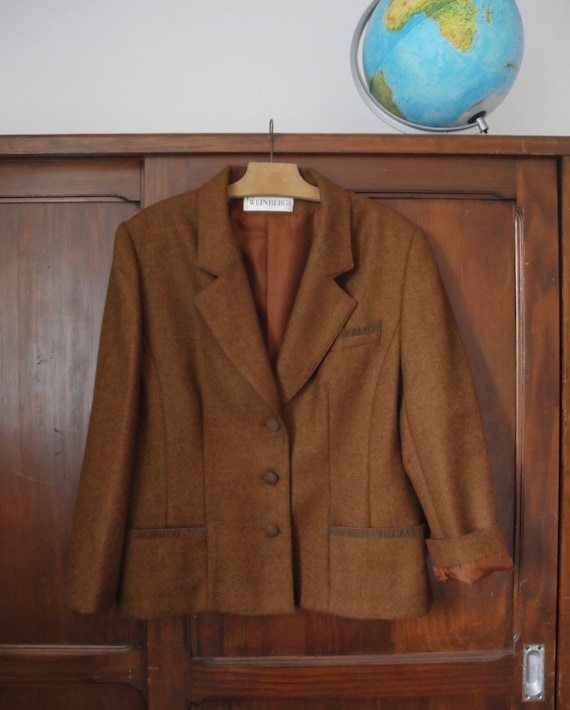 Vintage French Pure Wool Jacket Blazer