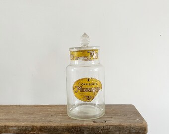 Antique French Glass Confiserie Jar