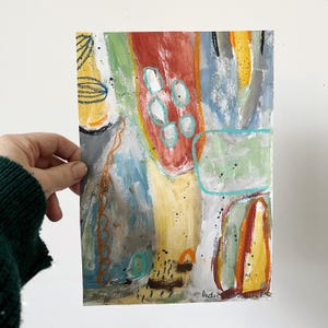 Abstract Painting Original Abstract Art Mixed Media Painting Colorful Painting