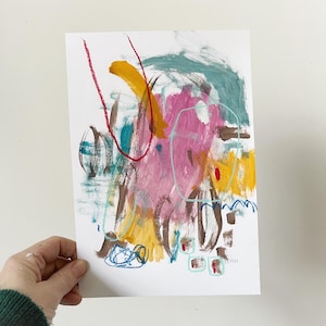 Abstract Painting Original Abstract Art Mixed Media Painting Colorful Painting