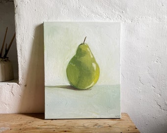 Still Life Pear Oil Painting on Canvas