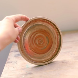 Handgefertigte Keramik Steingut Snack Teller: 15,2 cm