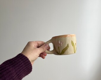 Tasse à thé, tasse à café en céramique faite main en grès cérame