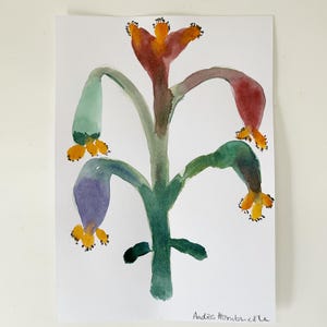 Dipinto originale Natura morta Arte Pittura su carta Arte astratta Arte contemporanea Arte espressionista Pittura ad acquerello