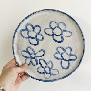 Ceramic Stoneware Plate, Dinner Plate Large Plate, Centre Piece, Dinnerware Handmade Pottery