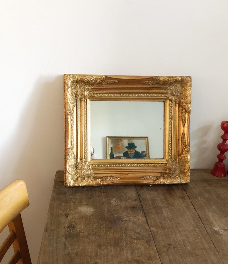 Antique French Gold Gilded Mirror Roccoco Style Antique French Gold Gilded Mirror