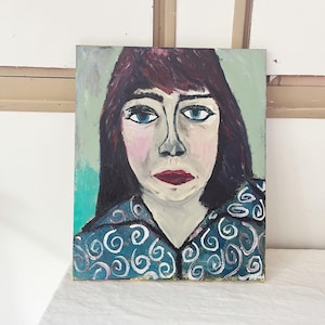 Original Portrait Painting Abstract Portrait Painting Acrylic Painting on Canvas