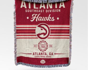 Manta tejida de estilo vintage de los Atlanta Hawks