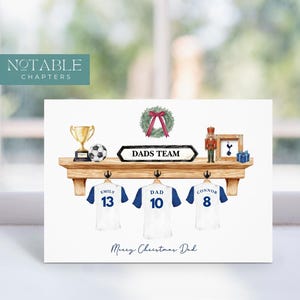 Christmas Football Card – Custom sport shirts - personalise with name, number, age, football team