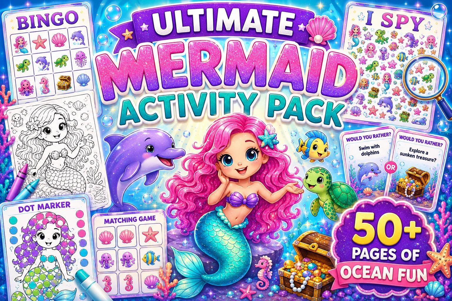 37 Super Cute Sea Turtle Crafts for Kids They Will Love 28 Mermaid Activity Pack for Kids, Mermaid Party Games Printable, Under…