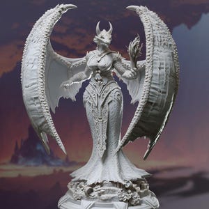 DM Stash Miniatures Dragon Warlock - Tharvaya, DnD, D&D, Dungeons and Dragons, RPG, Tabletop Minis, Pathfinder, TTRPG, Fantasy, 32mm
