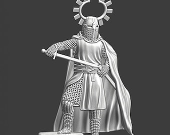 Miniaturas de las Cruzadas del Norte: Señor caballero sueco medieval Birger Jarl, 28 mm x 35 mm