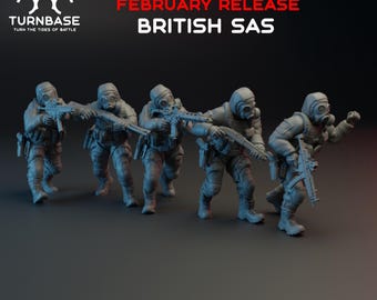 Modern UK British SAS Hazmat Team Minifigures, 15mm 20mm 28mm 32mm 35mm 40 54mm Miniatures Post Apocalyptic Zona Alfa Fallout Wasteland RPG