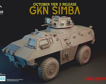 Turnbase Modern Miniatures Philippine Army GKN Simba APC Transport, 15mm 20mm 28mm 32mm 35mm 40mm Post Apocalyptic, Spectre Operations