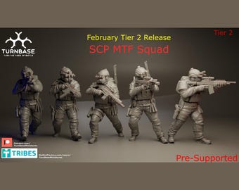 Minifiguras modernas de la Fuerza de Tarea Móvil 5 de SCP MTF, 15 mm, 20 mm, 28 mm, 32 mm, 35 mm, 40 mm y 54 mm, miniaturas postapocalípticas de la Zona Alfa de Fallout Wasteland