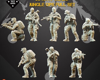 US Navy Seals Element - 5pc - Modern Wargaming Miniatures for