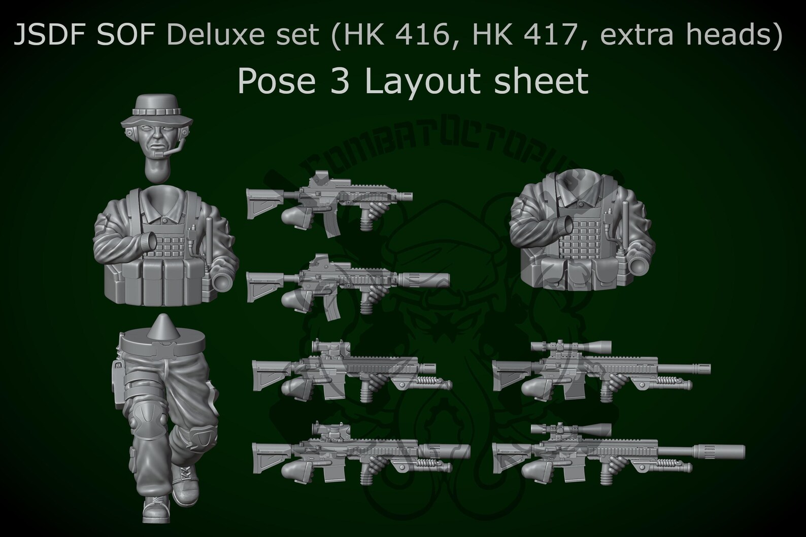 Combat Octopus, Modern Miniatures, JSDF Japanese Special Forces, Multi ...