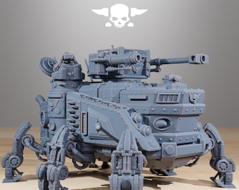 Scavenger Heavy Tank Walker, Station Forge Miniatures, 3D Printed, Sci Fi Minis, Humanoids Tech Soldier, Grimdark Future, Grim Grime Guard