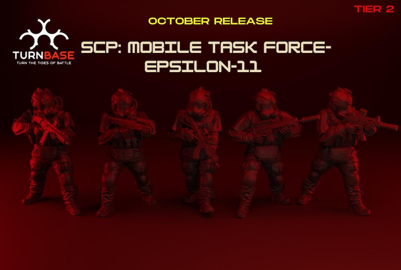 Scp Rifle Turnbase Modern Miniatures, SCP Mobile Task Force Epsilon-11, 15mm 20mm ...