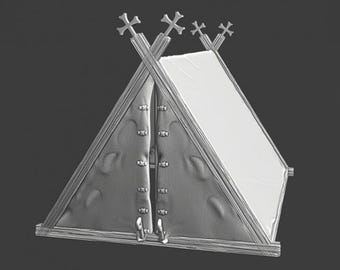 Miniaturas de las Cruzadas del Norte: Tienda de campaña medieval de cruzados, escenografía nórdica, 28 mm