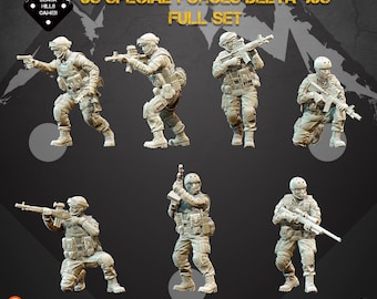 Black Hills Games, Fuerzas Especiales de EE. UU. Delta, década de 1990, conjunto completo, miniaturas modernas, 15 mm, 20 mm, 28 mm, 32 mm, 35 mm, 40 mm, 50 mm, 54 mm, Spectre, asimétrico