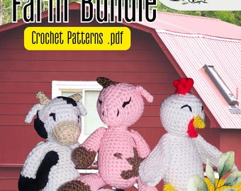 Amigurumi Farm Animal Pattern Bundle #1
