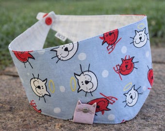 Kitty Scarf Bandana, Bandana Collar, Pet Accessory, Limited Edition, Angel Devil Cat