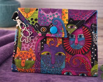 Handmade Cat Treat Pouch, Snap Closure Purse, Limited Edition, LB Wild Things