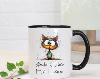 Hail Lucipurr Kitty Mug: Snarky Cat Lover Gift