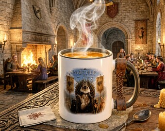 Mother of Cats Mug, Cat Lover Coffee Mug, Fantasy Cat Mug, Cat Mom Gift, Gift for Cat Mom, Cute Cat Coffee Cup, Office Mug