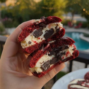 Red Velvet Oreo Cheesecake Stuffed Cookies Recipe (PDF Download)